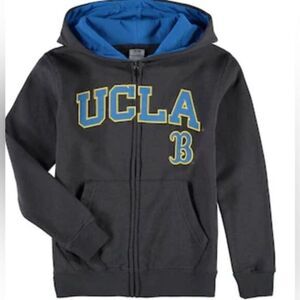 NWT Colosseum Kids Gray Blue UCLA Bruins Full Zip Hoodie Jacket - Size M 12/14